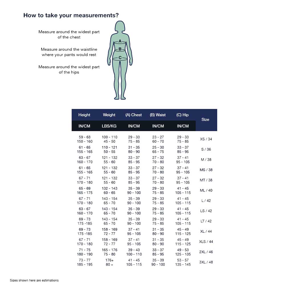 6.5mm Farmer Jane (Size 13/14, Closeout) Female Size Chart