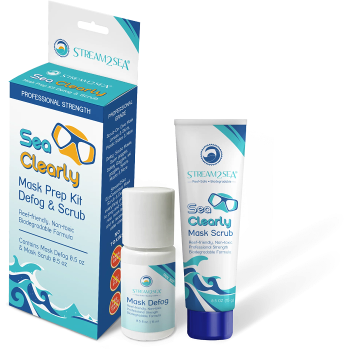 Sea Clearly Mask Prep Kit - Defog and Mask Scrub Sea Clearly Mask Prep Kit - Defog and Mask Scrub
