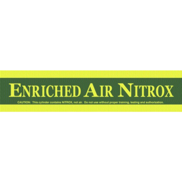 "Enriched Air Nitrox" Tank Band Sticker (Closeout)