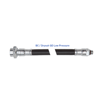BC/Drysuit QD Hose with Large QD Fitting
