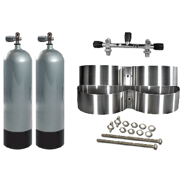 Faber HP Steel Tank Doubles Package - Gun Metal Grey