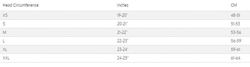 7mm Cold Water Hood Size Chart