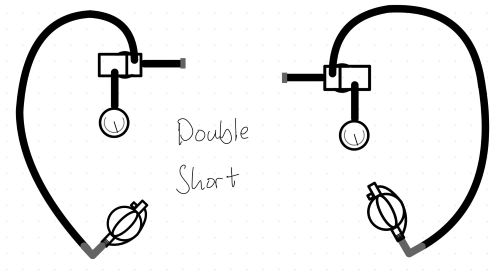 Drawing of a double short setup