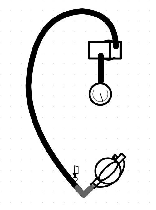 Drawing of a left stage setup