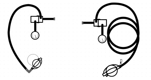 Drawing of sidemount primary reg configurations