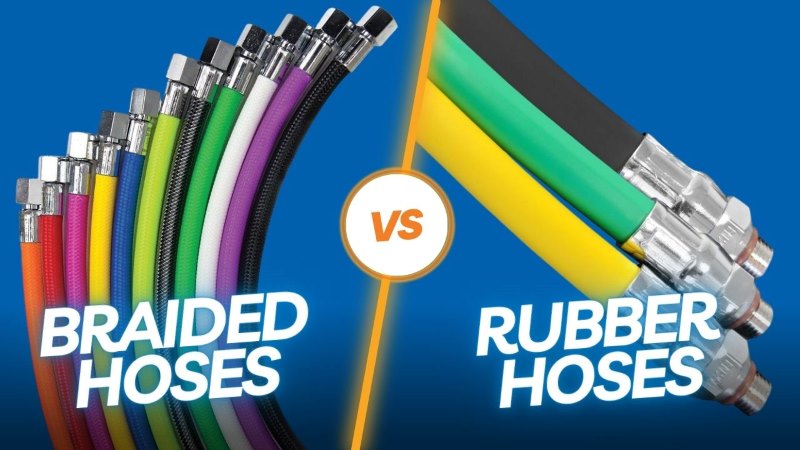 An image of Braided Hoses Vs Rubber Hoses 