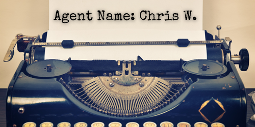 Chris typewriter
