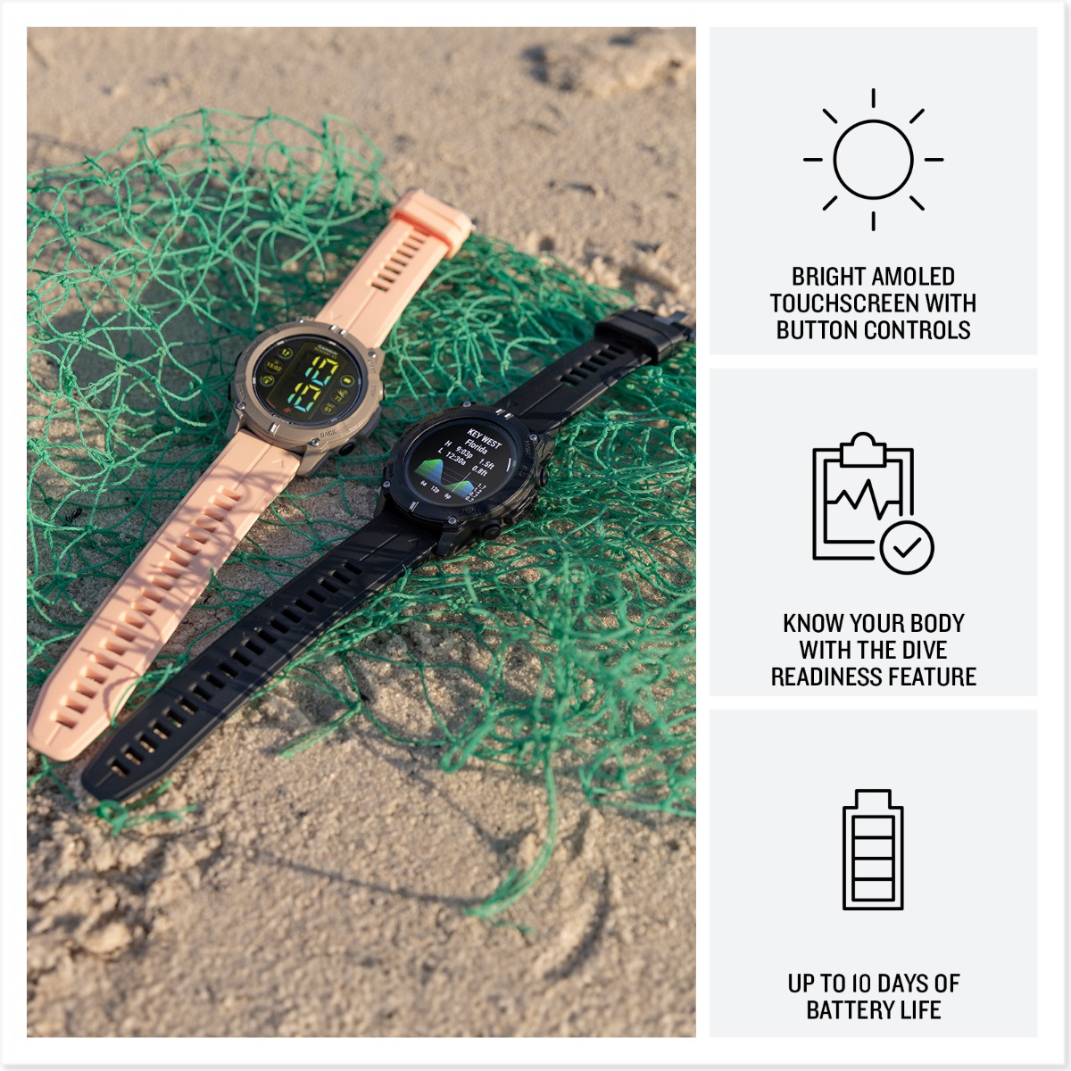 amoled display on the descent g2