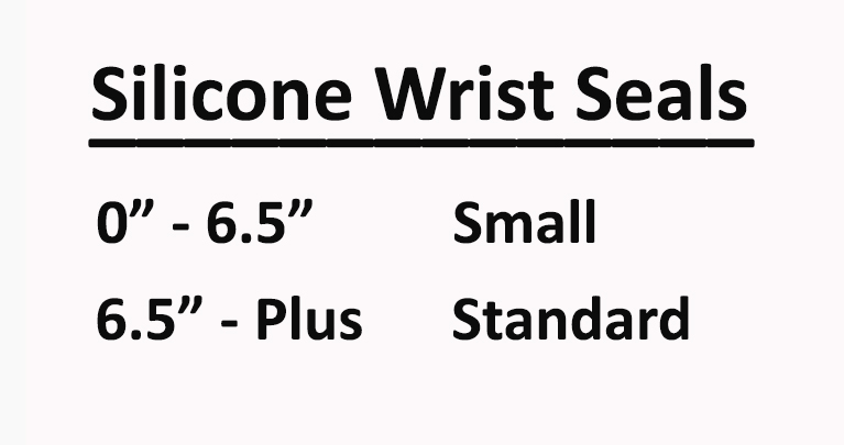 Size Chart for Silicone Wrist Seals