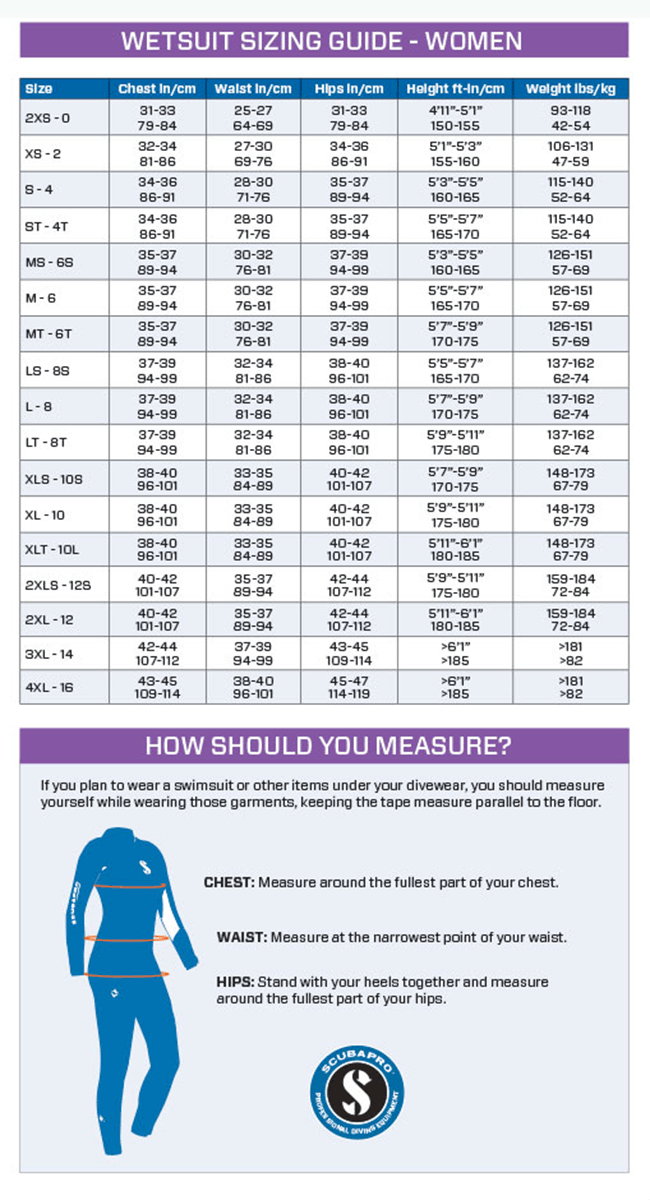 Female Size Chart for Hybrid Cargo Shorts  (Closeout)